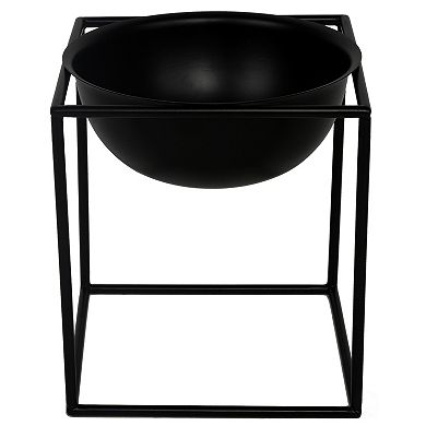 Contemporary Metal 9 Inches Tall Table Flower Planter Pot with Stand