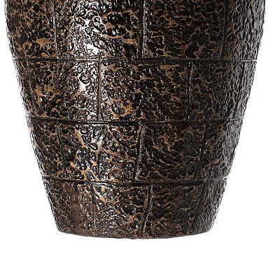 Modern Decorative Textured Design Floor Flower Vase, for Living Room, Entryway or Dining Room
