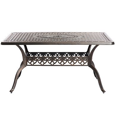 Indoor and Outdoor Dining Table Bistro Patio Cast Aluminum