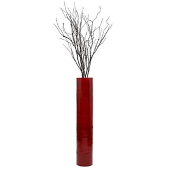 Tall Decorative Contemporary Bamboo Display Floor Vase Cylinder Shape
