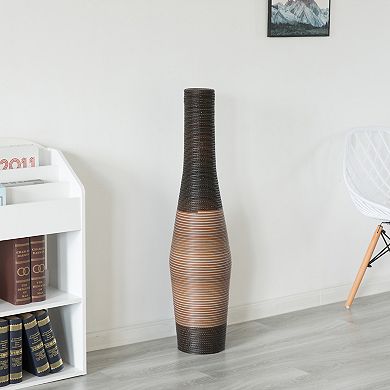 Tall Modern Decorative Unique Floor Vase, Freestanding Designer Floor Vase