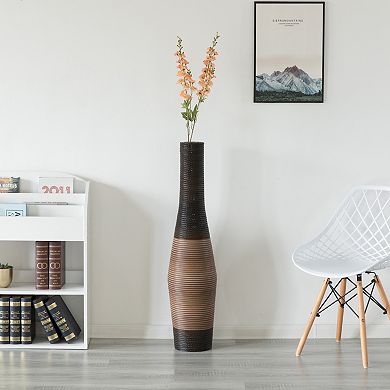 Tall Modern Decorative Unique Floor Vase, Freestanding Designer Floor Vase