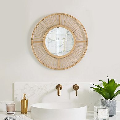 Creative Home Decor Hanging Woven Bamboo Wall Mirror