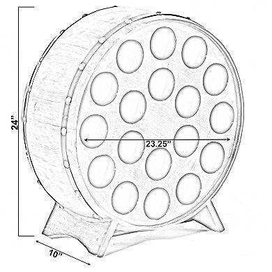 Wooden Stackable Round Shaped Wine Barrel Wine Rack, 1 Rack