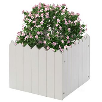 Traditional Fence Design Vinyl Planter Box