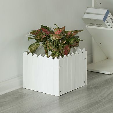 Traditional Fence Design Vinyl Planter Box