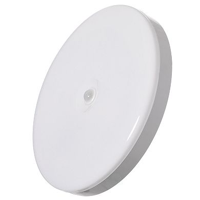White Round Motion Sensor LED Ceiling Light Flush Mount Fixture 6500K Daylight, 1800lm 18W