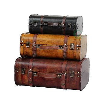 Vintage Style Luggage Suitcase/Trunk, Set of 3