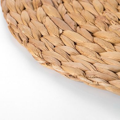 Decorative Weave Water Hyacinth Round Mat Charger Plates for Dining Table