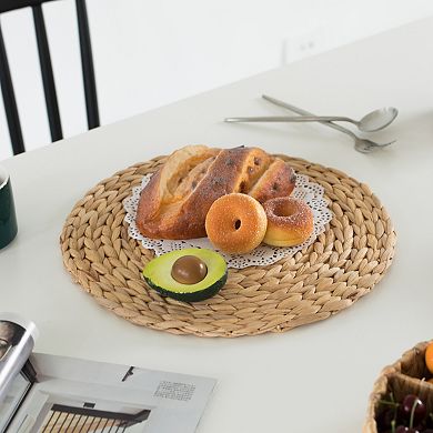 Decorative Weave Water Hyacinth Round Mat Charger Plates for Dining Table