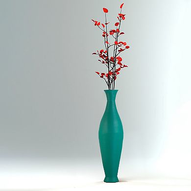 Modern Bamboo Floor Flower Vase for Living Room, Entryway or Dining Room