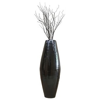 Uniquewise Tall Bamboo Floor Vase Cylinder, for Dining, Living Room, Entryway Decoration