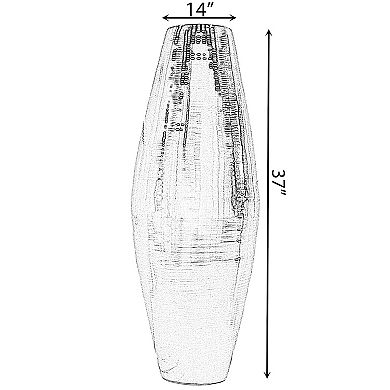 Uniquewise Tall Bamboo Floor Vase Cylinder, for Dining, Living Room, Entryway Decoration