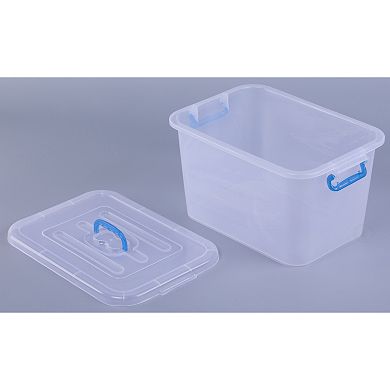 Large Clear Storage Container With Lid and Handles