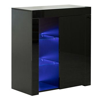 Office or Living Room Side Storage Cabinet With LED
