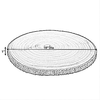 Home Decor Natural Wooden Bark Slice Tray Large Rustic Table Charger Centerpiece 10” Set of 4