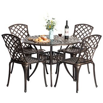 Outdoor and Indoor Dinning Set Bistro Patio Cast Aluminum.