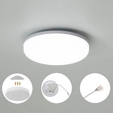 6 in Round LED Ceiling Light Fixture for Entryway, Office, Outdoor, 6500K Daylight, 2000lm 20W