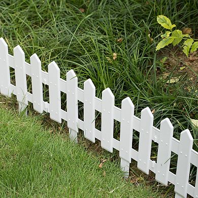 Decorative Garden Ornamental Edging Border Lawn Picket Fence Landscape Path Panels, Pack of 6