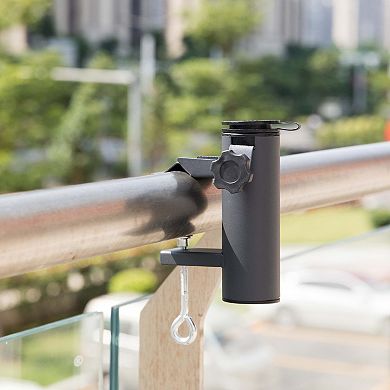 Outdoor Weather Resistant Balcony Clamp Umbrella Holder