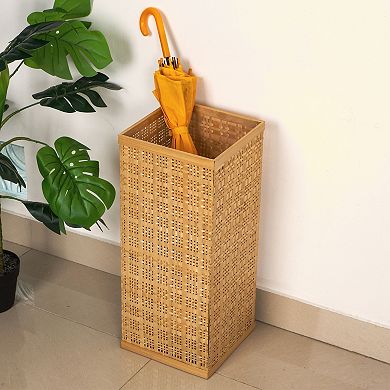 Natural Decorative Bamboo Umbrella Holder Stand for Indoor and Outdoor