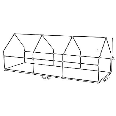 Green Outdoor Waterproof Portable Plant Greenhouse with 2 Clear Zippered Windows