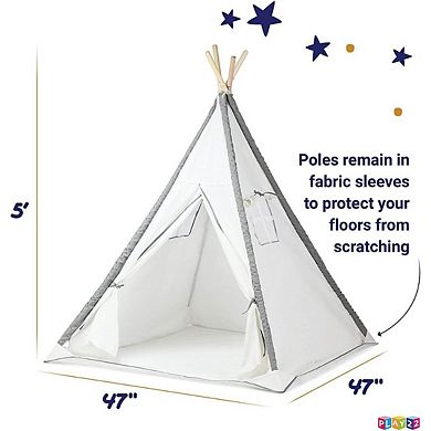 Kids Teepee Tent for Kids with Mat and Carry Case - Kids Play Tent for Toddlers Girls & Boys