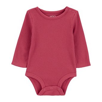 Baby Girl Carter's Waffle Knit Long-Sleeve Bodysuit