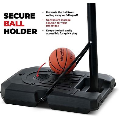 Portable Basketball Hoop 8-10 ft Adjustable - 44in Shatterproof Backboard - Basketball Goal System