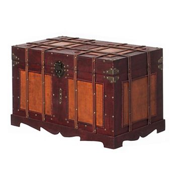 Vintage Storage Chest, Decorative Wooden Trunk, and Keepsake Box