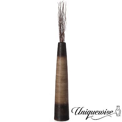 Tall Handcrafted Floor Vase - Waterproof Cylinder-Shaped Design, Ideal for Tall Floral Arrangements