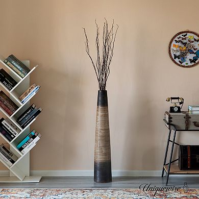 Tall Handcrafted Floor Vase - Waterproof Cylinder-Shaped Design, Ideal for Tall Floral Arrangements