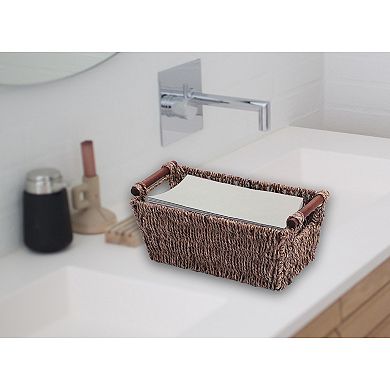Seagrass Counter-Top Basket Great for Folded Paper Towel