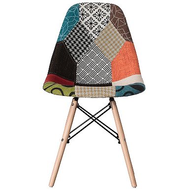Modern Fabric Chair with Wooden Legs for Kitchen, Dining Room
