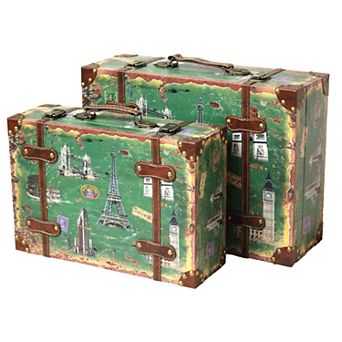 Vintage Style European Luggage Suitcase, Set of 2