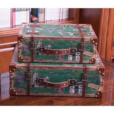 Vintage Style European Luggage Suitcase, Set of 2