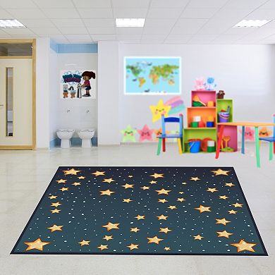 Deerlux Social Distancing Colorful Kids Classroom Seating Area Rug,