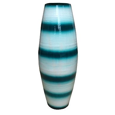 Uniquewise 16.5" Modern Bamboo Cylinder Floor Vase for Dining, Living Room, Entryway