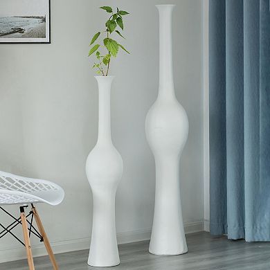 Tall Unique Style Floor Vase for Entryway Dining or Living Room