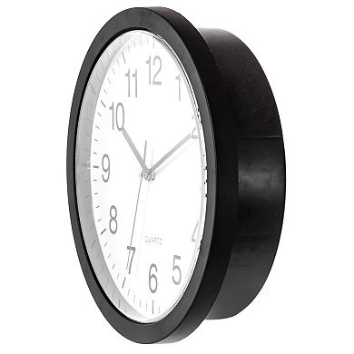 Black Wall Mounted Clock with Door for Storage Secret Interior Compartment, Hidden Safe for Storing Valuables