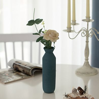 Decorative Ceramic Cylinder Vase, Modern Style Centerpiece Table Vase