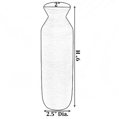 Decorative Ceramic Cylinder Vase, Modern Style Centerpiece Table Vase