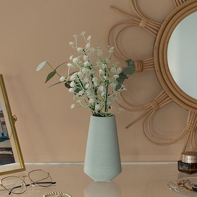 Decorative Ceramic Round Cone Shape Centerpiece Table Vase