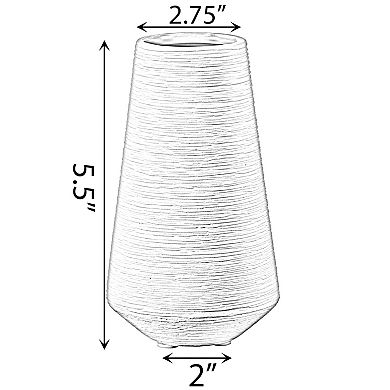 Decorative Ceramic Round Cone Shape Centerpiece Table Vase