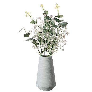 Decorative Ceramic Round Cone Shape Centerpiece Table Vase