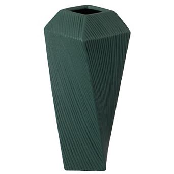 Decorative Ceramic Square Twisted Centerpiece Table Vase
