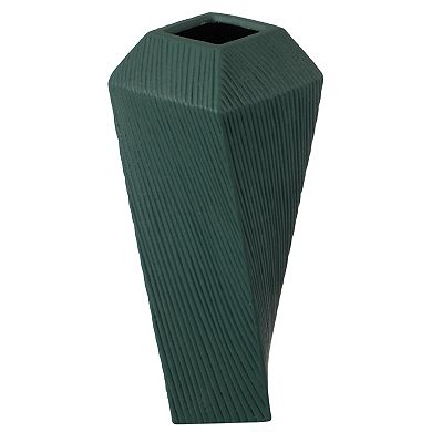 Decorative Ceramic Square Twisted Centerpiece Table Vase