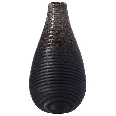 Modern Decorative Ceramic Table Vase Ripped Design Tear Drop Shape Flower Holder