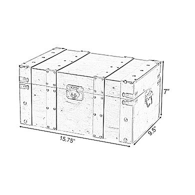 Wooden Style Trunk with Handles