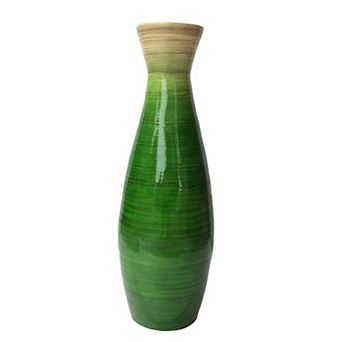 Classic Bamboo Floor Vase Handmade, For Dining, Living Room, Entryway